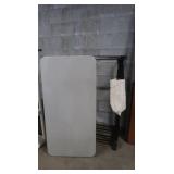 4' Folding Table, Hanging Rack on Wheels