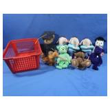 7 TY Beanie Babies, 2 Boyds Bears