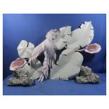 Lg Metal Wall Sculpture, approx 44x24' &Wall