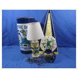 NotreDame Waste Basket,Lamp,Pennant Clock&more