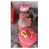 4 - 5gal & 1- 1.5gal Metal Gas Cans