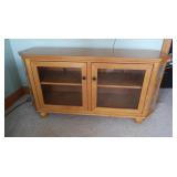 Solid Wood Hutch w/Glass Bubble Doors