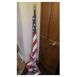 Flag and Flag pole-62', Flag and Sm Flag on Stick