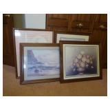 4 Framed Pictures, All Signed