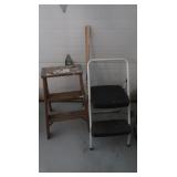 Wooden and Metal Step Stools