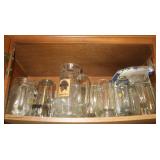 Variety of Glass Mugs, Drinking Glasses, Shot