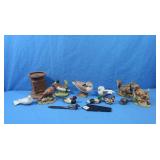 Ceramic and Wood Duck &Bird Figures &more