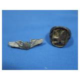 Sterling Ring w/ BH Gold Leaves, Sterling Pin