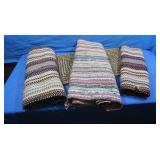 3 Throw Rugs & Door Mat