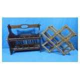 Wooden Magazine Holder &Wooden Wine Holder