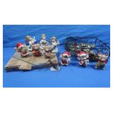 Ceramic Christmas Figures & 10x10' Piece of Glass