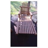 Cedar Log Chaise Lounge 74x28.5'