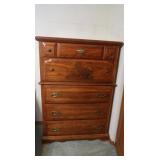 Vintage Wooden Chest of Drawers 37x17.5x53.5'H