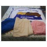 Bedskirt and 3 Sm Blankets