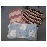 3 Afghan blankets