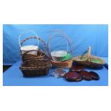 Wicker Baskets,Wooden Stands &more