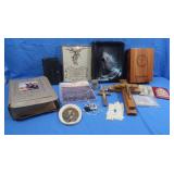 Religious lot - Bibles,Crucifix,Praying Hands