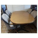 Kitchen Table 57.5x40x29'H & 4 Wheeled,Cushioned