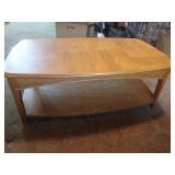 Wooden Coffee Table w/shelf 43.5x25.5x16'H