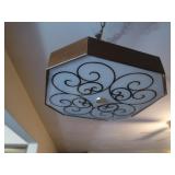 Vintage Hexagon Pendant Light Fixture (Hanging)