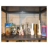 Shelf Contents-Vases, Candelabra &more