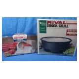 Rival Crock Grill and Rival Fold-Up Food Slicer