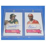 Lot of 2 Topps Certified MINT sticker autographs