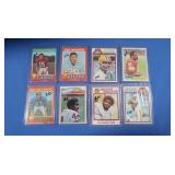 lot of 8 vintage football cards, F-VG inc.