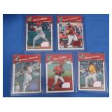 5 MINT donruss Baseball patch cards inc. Noelvi