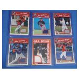 Lot of 6 MLB star patch cards MINT inc. Mayer,