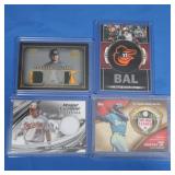 Lot of 4 MLB Memorabilia & patch cards MINT inc.
