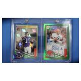 Lot of 2 Vintage NFL stars, Testaverde Green Auto