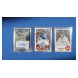 Lot of 3 MLB young stars autograph cards MINT,