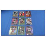 Lot of 9 vintage Football stars all MINT and #'d