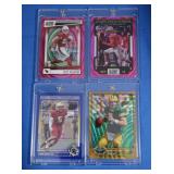 Lot of 4 numbered NFL rookies and Brett Favre /50