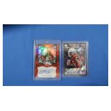 Lot of 2 Star auto NFL cards, MINT inc. Hubbard