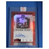 A Kyle Pitts Rookie Ticket Certified Auto, Red
