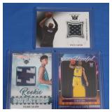 Lot of 3 NBA patch cards inc, Bronny James,