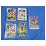Lot of 5 T.J. Watt MINT  cards inc. Mosaic Green