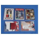 5 MINT patch cards, inc. Mitchell USA baseball