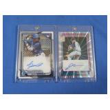 Lot of 2 high level MLB players autos MINT inc.