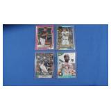 Lot of 4 MLB stars all #'d inc Lindor /99,