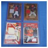 Lot of 4 high level MLB patch cards inc. Turang