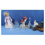 Ceramic Figures,Glass Handbells &more