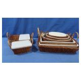 Temp-tations Ovenware Dishes in Wicker Baskets