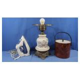 Vintage Milk Glass Lamp (no shade),Rowenta