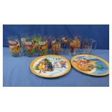 Vintage Drinking Glasses-Charlie Brown,McDonald