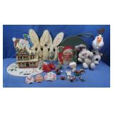Christmas &Easter Decs, Vintage Hat box &more