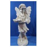 Vintage White Resin Butterfly Fairy Sculpture