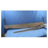 Vintage Two-Man Saw, 60" and Vintage One-Man